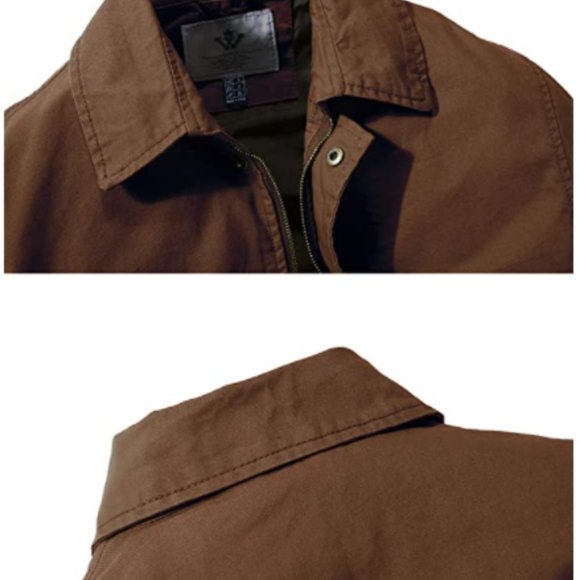 Men's Canvas Utility Work Wear Lightweight Casual Military Jacket - Picture 4 of 5